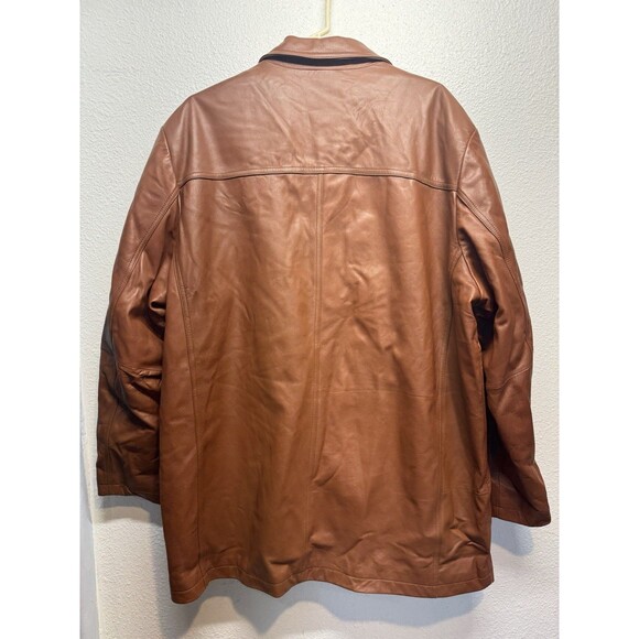 Vintage Wilsons Leather Pelle Studio Mens XL Brown Insulated Leather Jacket Coat - Picture 6 of 16